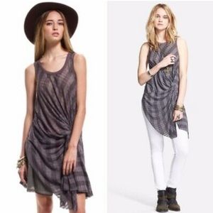 FREE PEOPLE Topsy Turny Knot Striped Tunic Tank